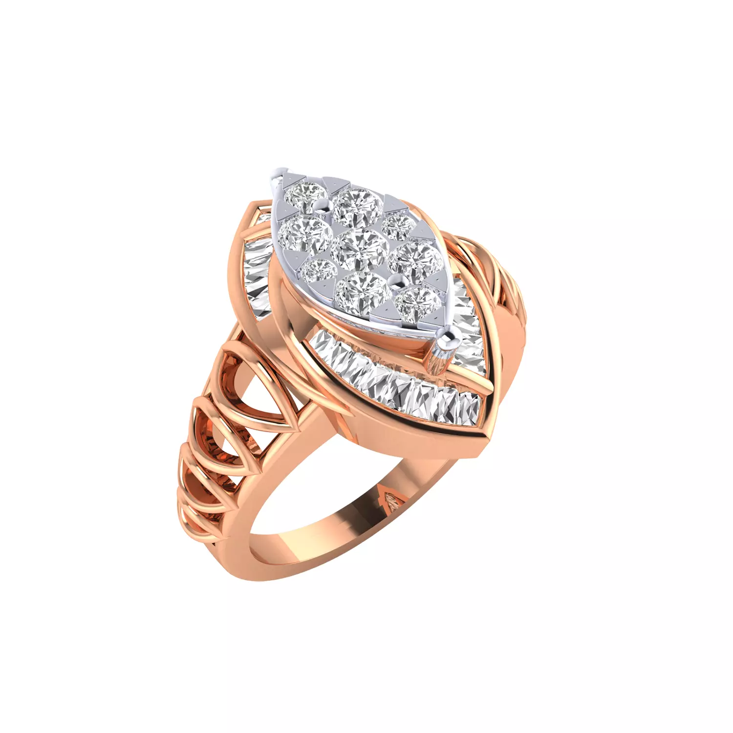  Women Ring Render 3dm STL MTL SLC JCD OBJ FBX Details 3D print model_2
