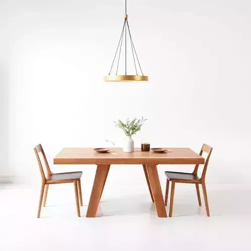 Modern Rectangular Dining Table 3D Model Low-poly 3D model