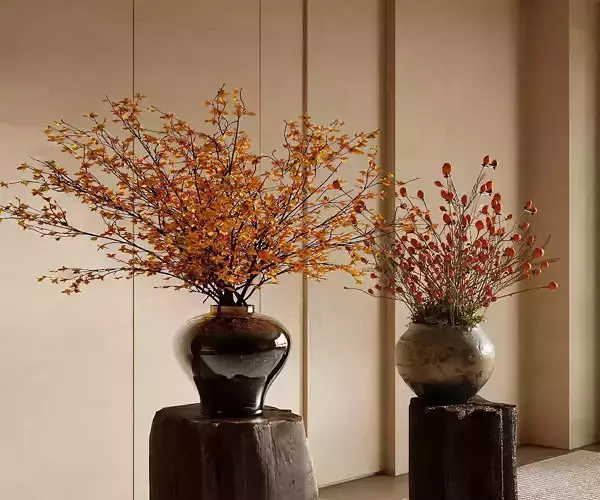 Two floral arrangements