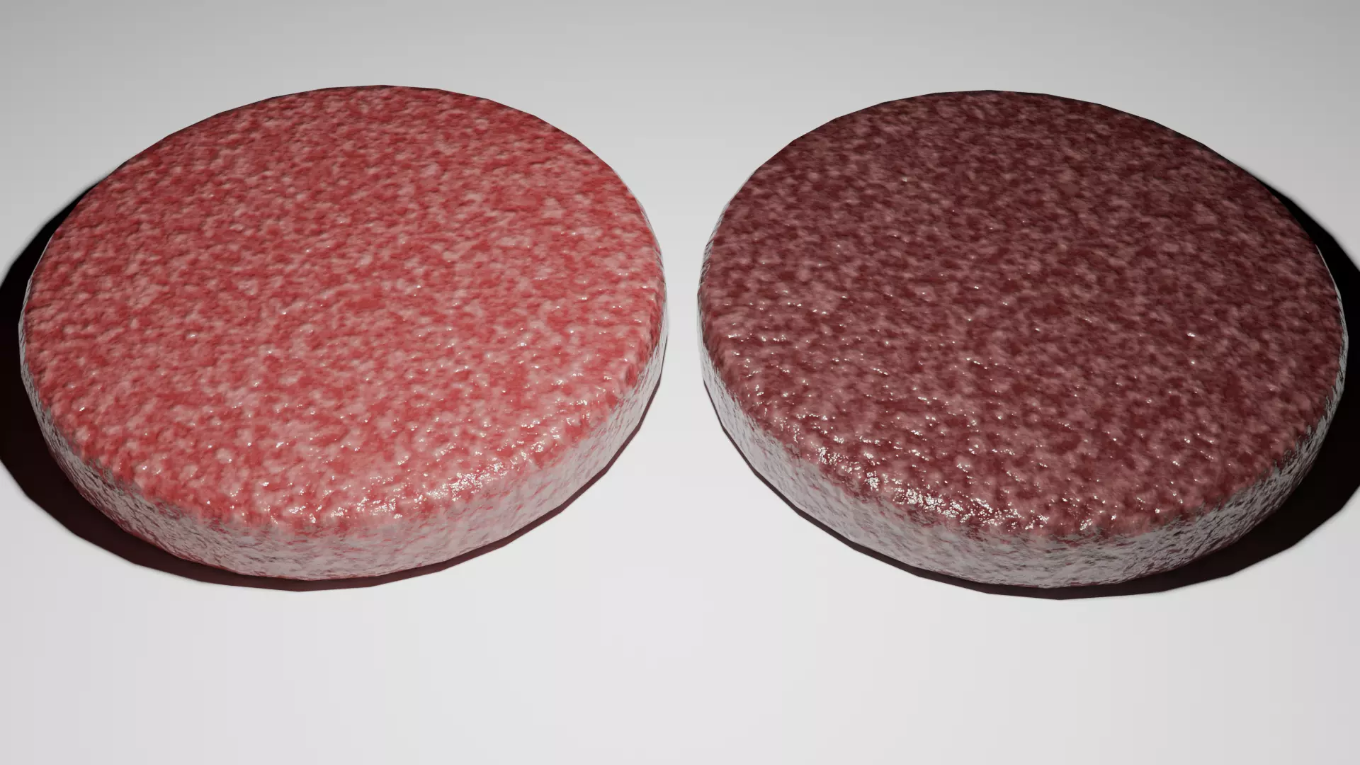 Realistic Burger patty and grilled Burger patty 3D model
