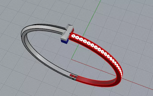 Bracelet T 3D print model_3