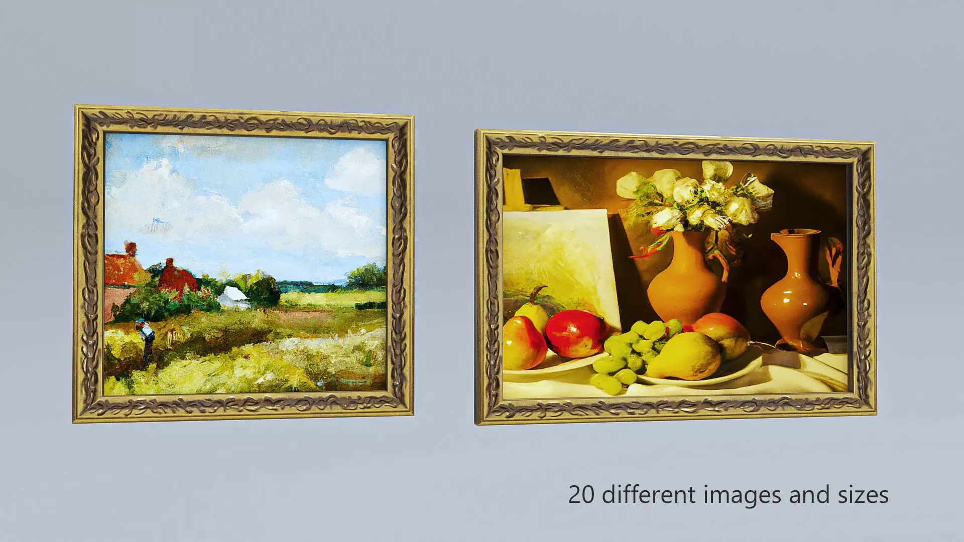 Classical low poly modular museum Low-poly 3D model_10