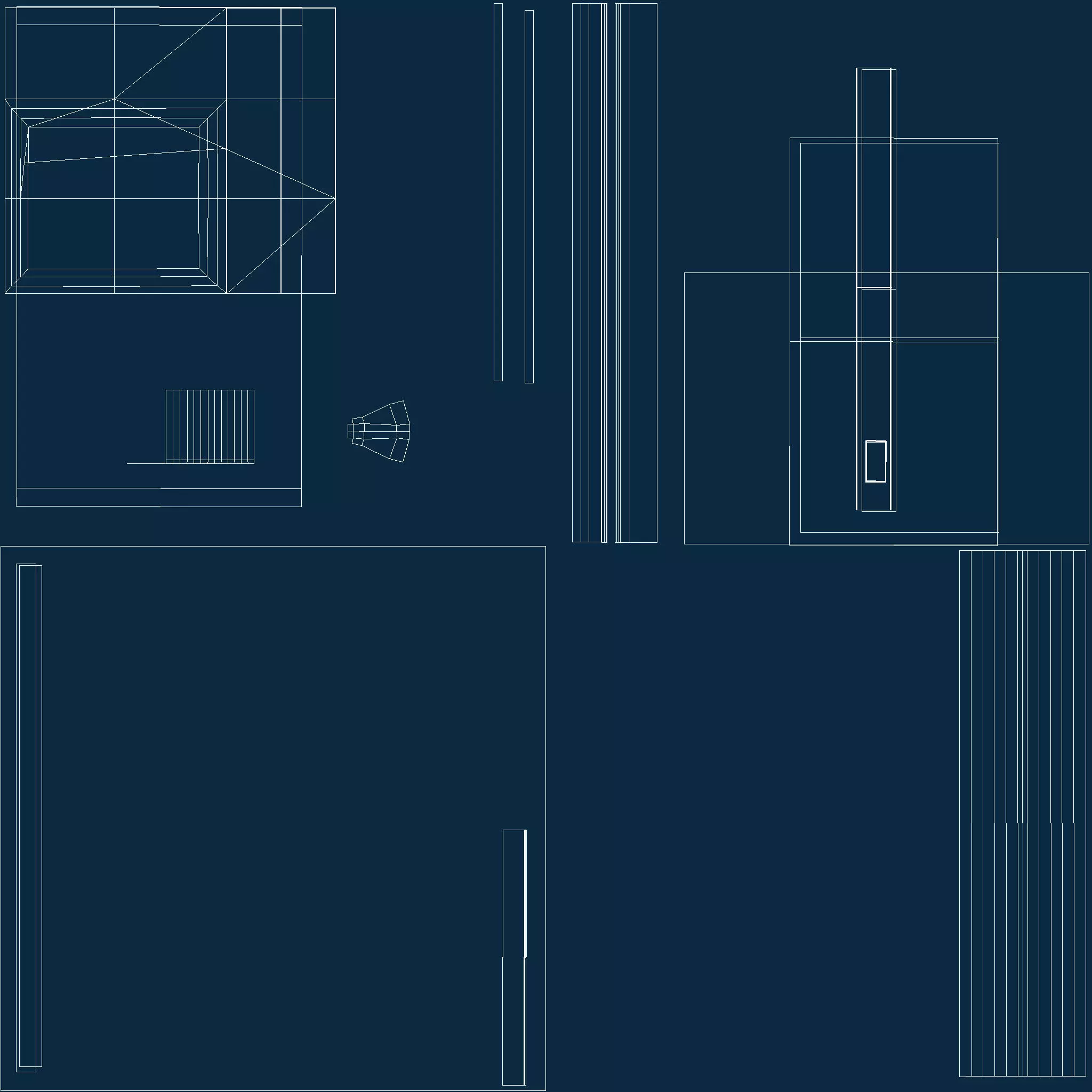 Classical low poly modular museum Low-poly 3D model_18