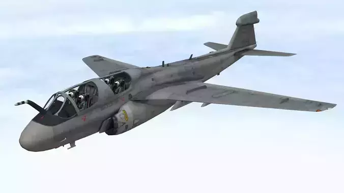 Fighter Jet Flying In Sky Plane Low Poly 3D Model