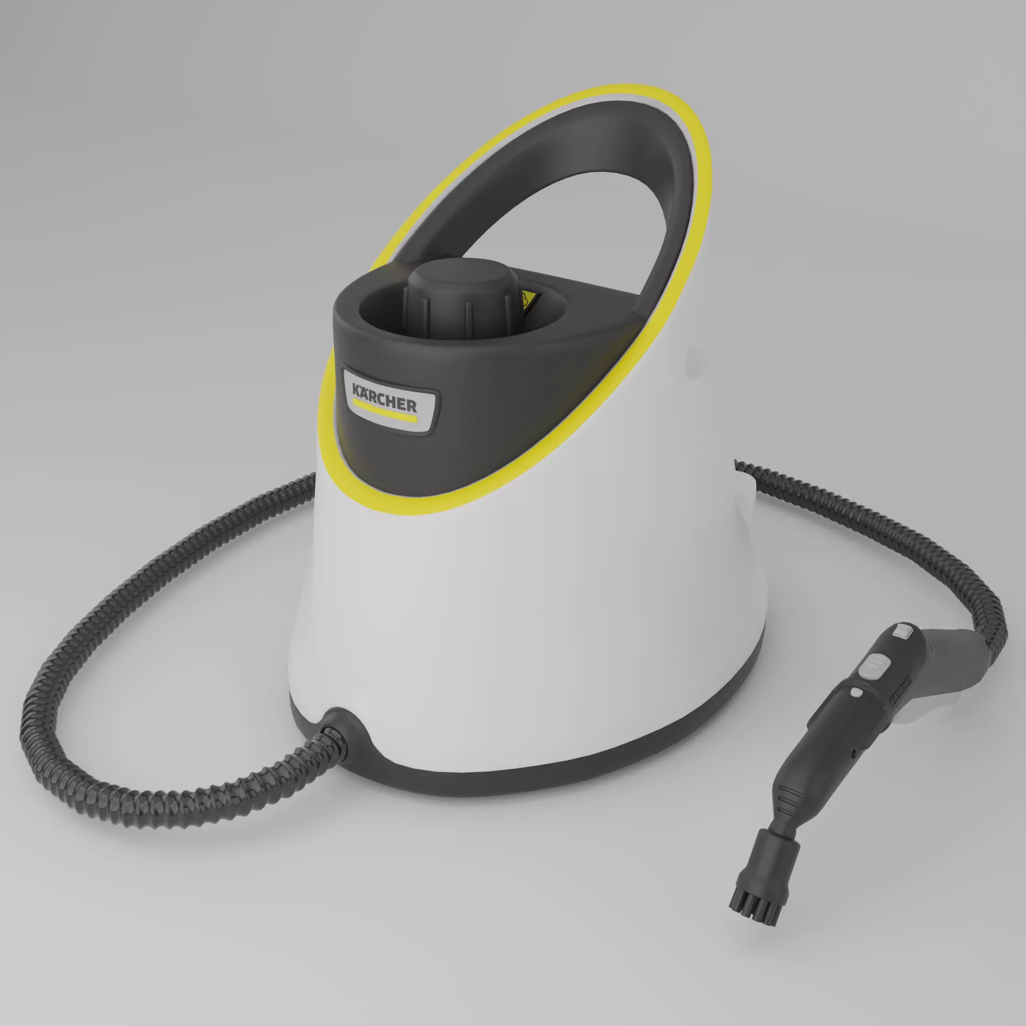 Steam cleaner Low-poly 3D model_0