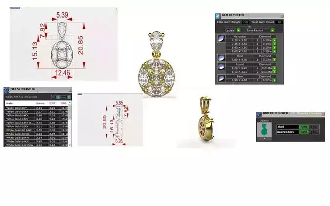 Luxury Womens Jewelry Pendant Model jp0328