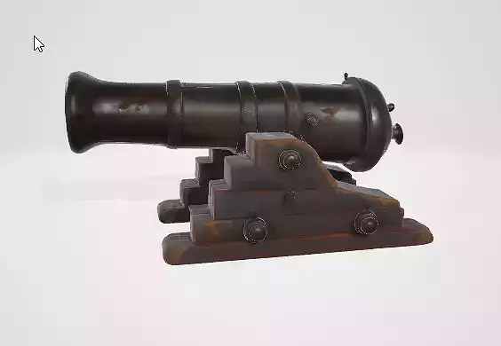Realistic Cannon 3D Asset 3D model