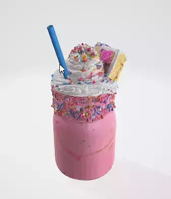 Sweet Dessert Ice Cream 3D Asset