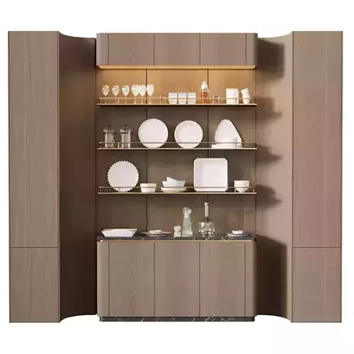 CUPBOARD WITH DISHES NO1 A 3D model