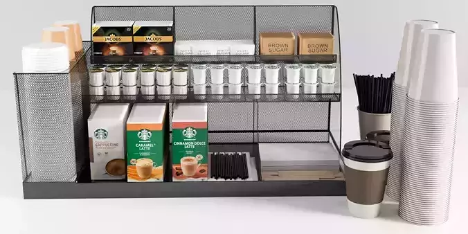 Coffee Shop Equipment Set NO3 A 3D model 3