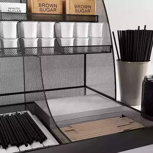 Coffee Shop Equipment Set NO3 A 3D model 6