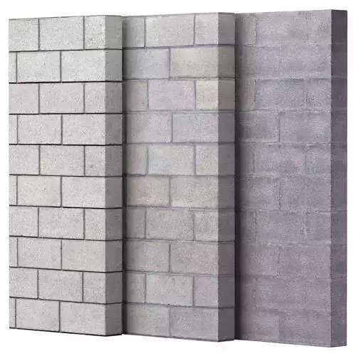 Block wall set 07