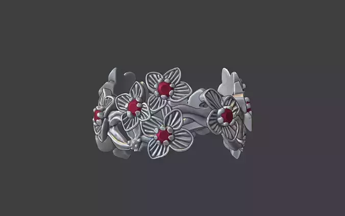 lightweight daisy flower ring gemstones