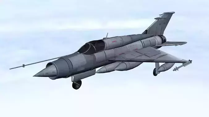Fighter Jet Flying In Sky Plane V18 Low Poly 3D Model
