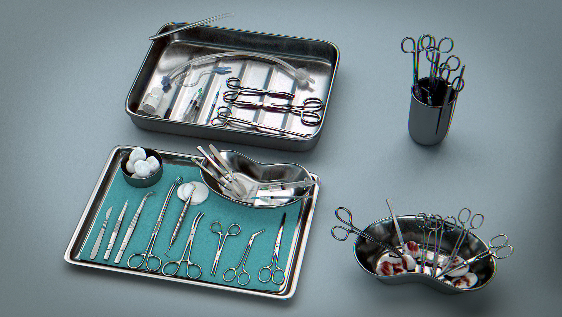 Surgical Instruments - Medical Equipment Collection Low-poly 3D model_7