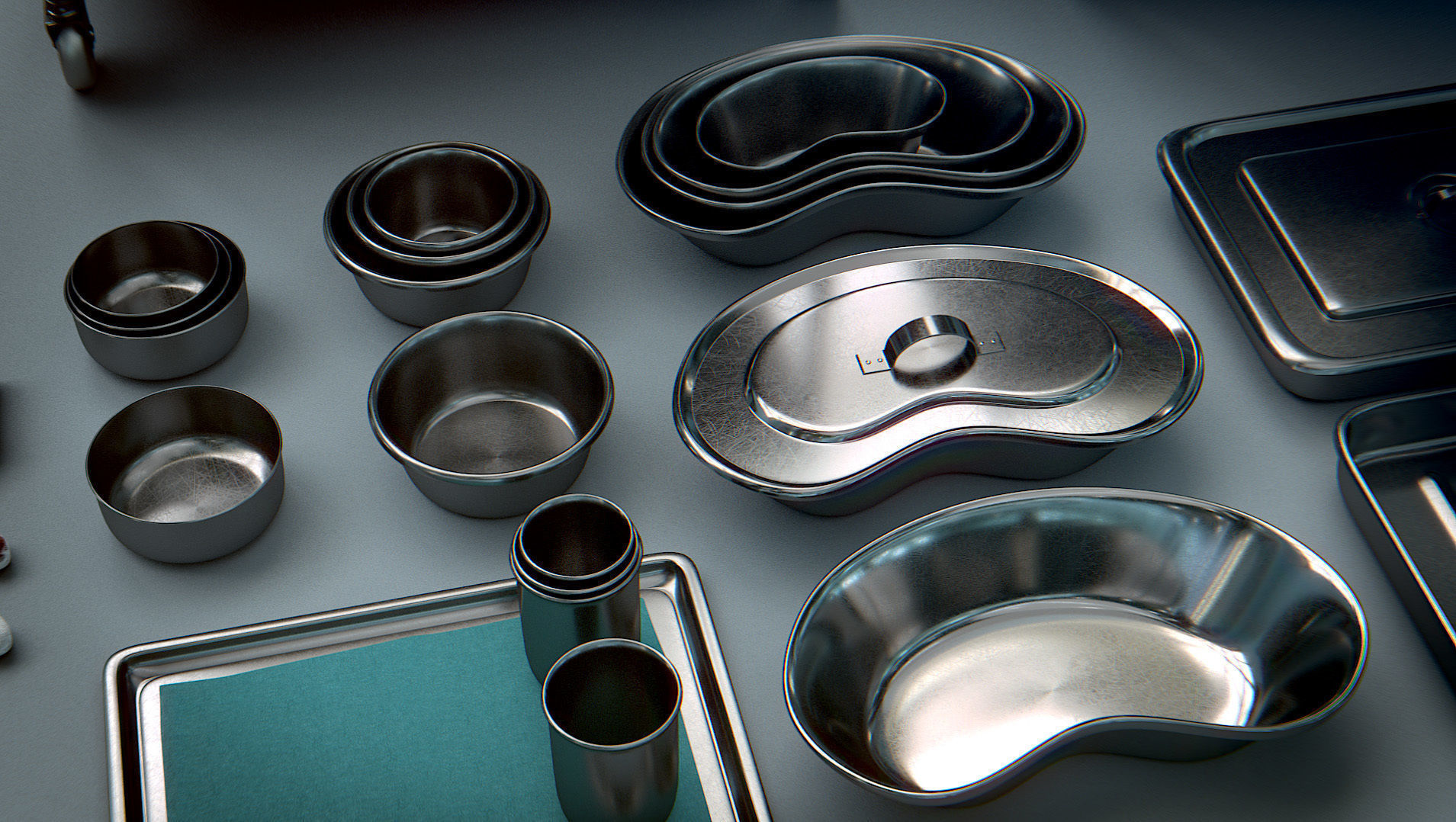 Surgical Instruments - Medical Equipment Collection Low-poly 3D model_16