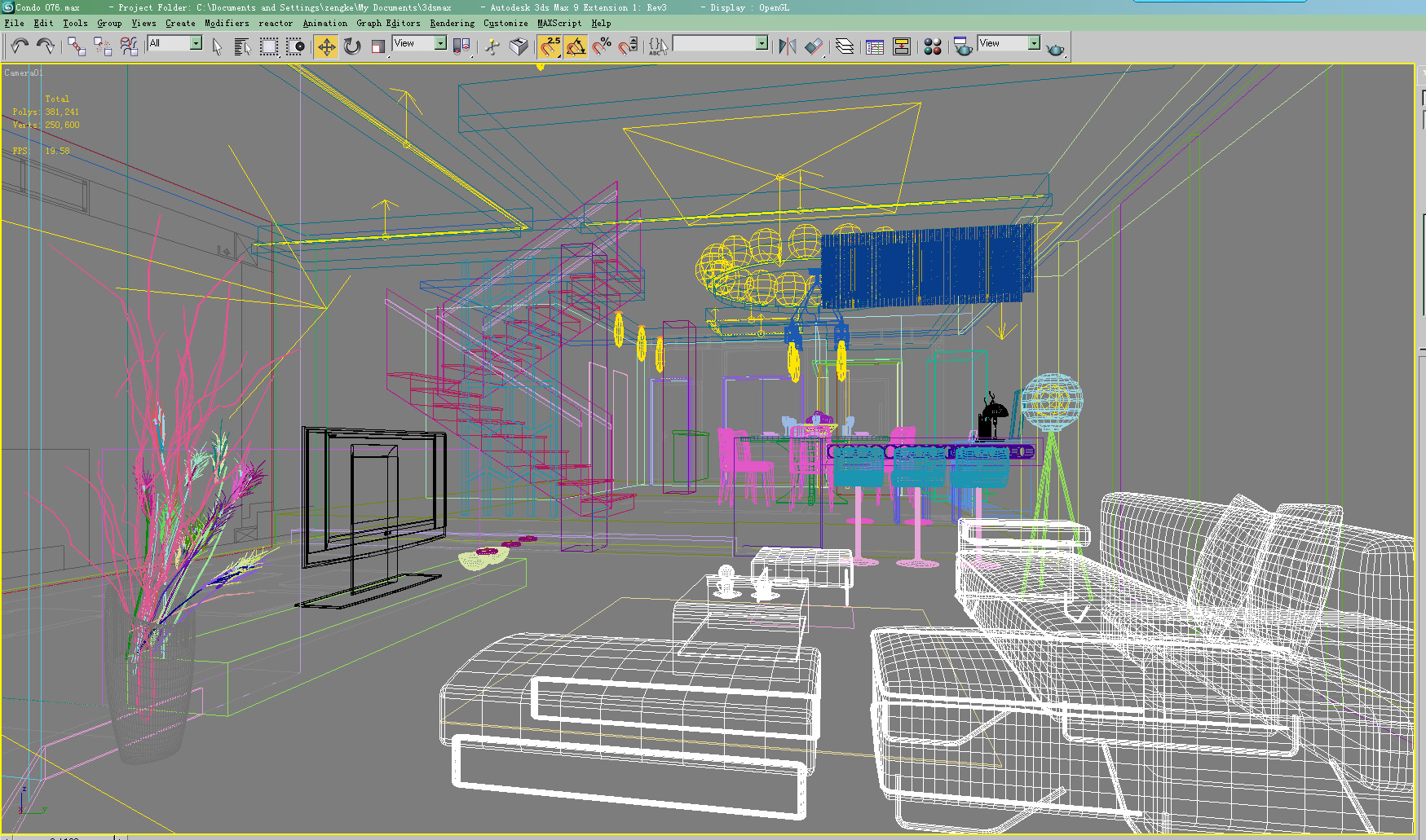  living room with elegant decoration 3d model condo living room 076 3d