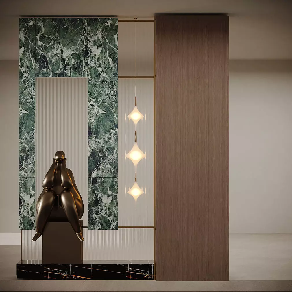 Italian-style living and dining room 3D model_1