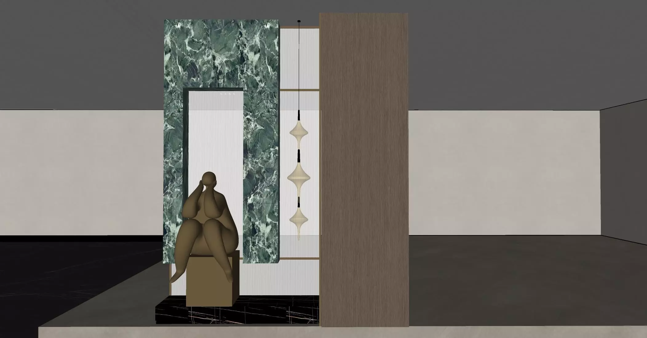 Italian-style living and dining room 3D model_5