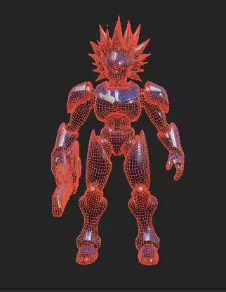 Robots Pack 6 Low-poly 3D model_29