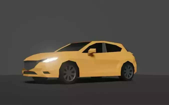 Low Poly Mazda 3 Model Ready To Print