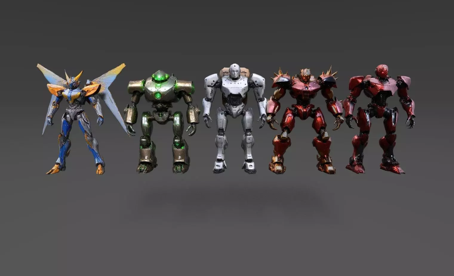 Robots Pack 8 Low-poly 3D model_0