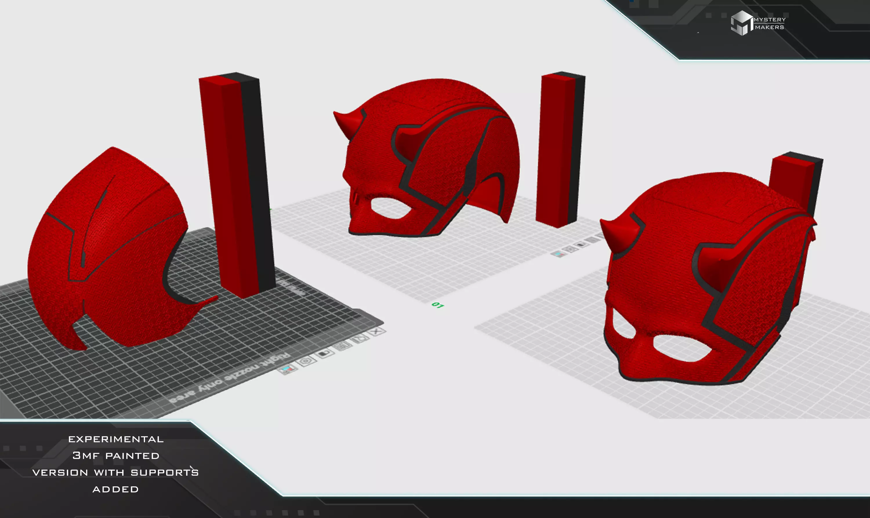 Daredevil Born Again cowl bundle 3D print model_4