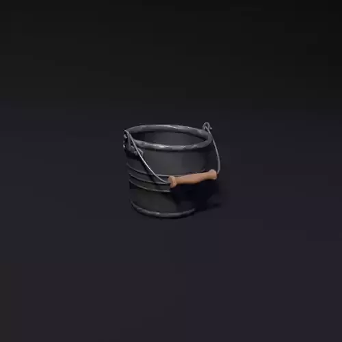 Metal Bucket - Stylized PBR Textures - Game Ready