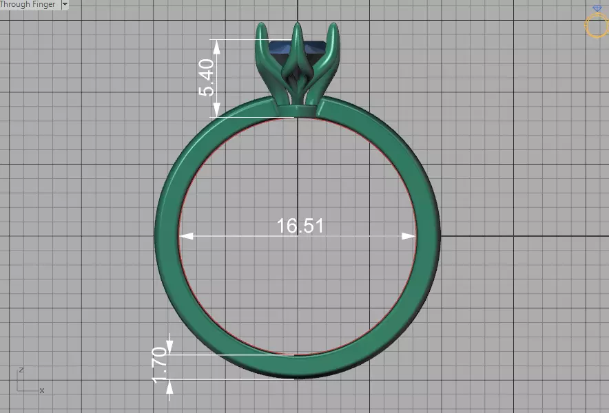 1ct Marquise Solitaire Engagement Ring Tulip Head 6 Claw 3D print model_43