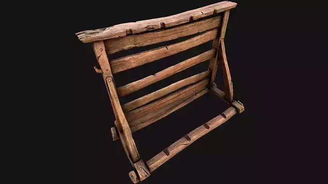 Medieval Wooden Weapon Rack Stand