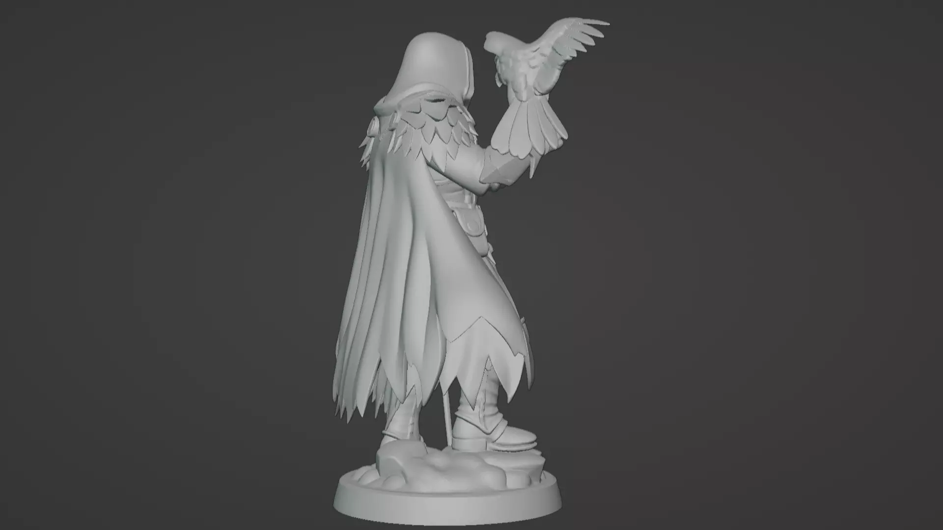 High Falconer Felgryn Ranger with Falcon 3D print model_27