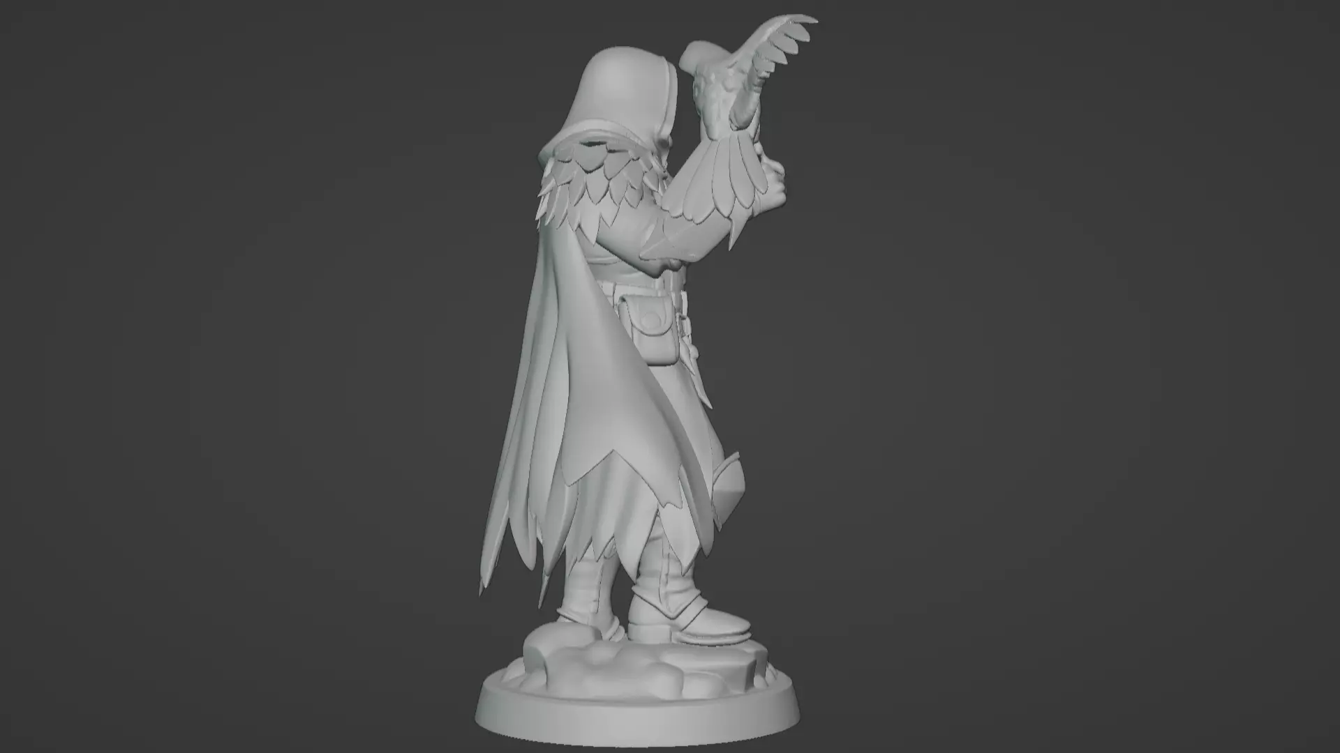 High Falconer Felgryn Ranger with Falcon 3D print model_23