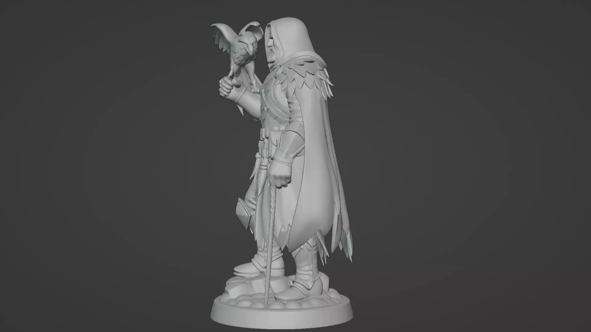 High Falconer Felgryn Ranger with Falcon 3D print model_51