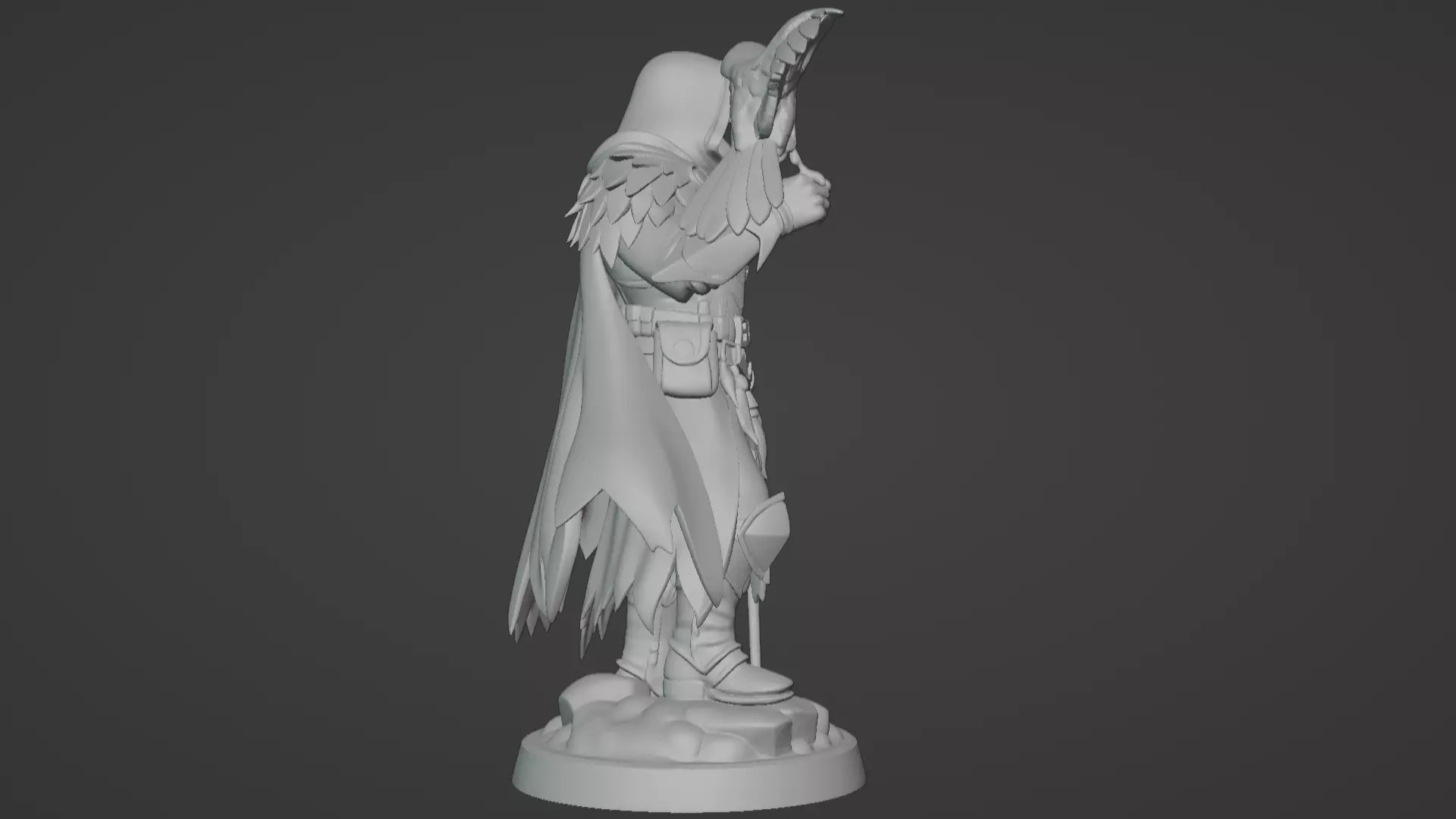 High Falconer Felgryn Ranger with Falcon 3D print model_21
