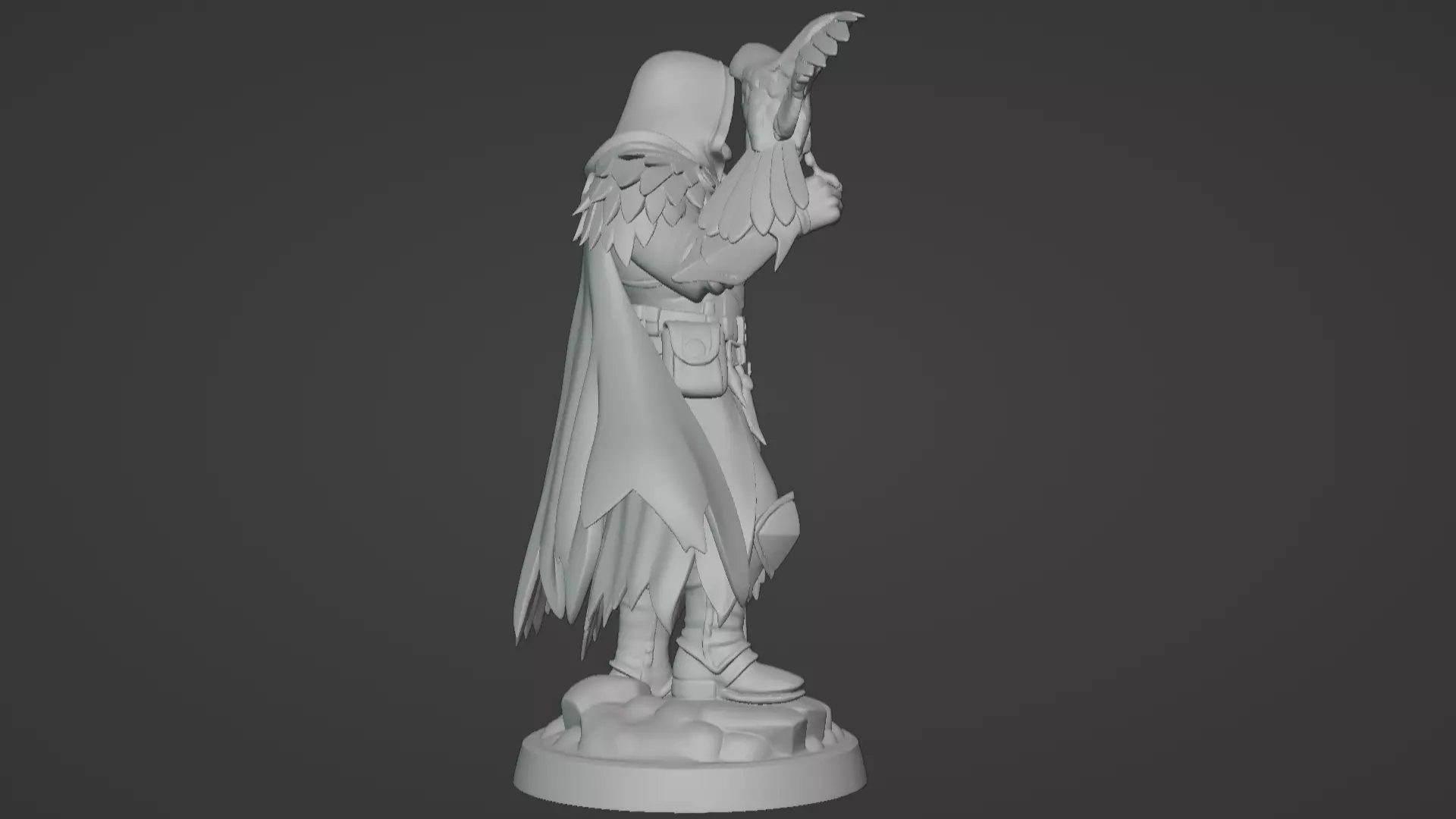 High Falconer Felgryn Ranger with Falcon 3D print model_20