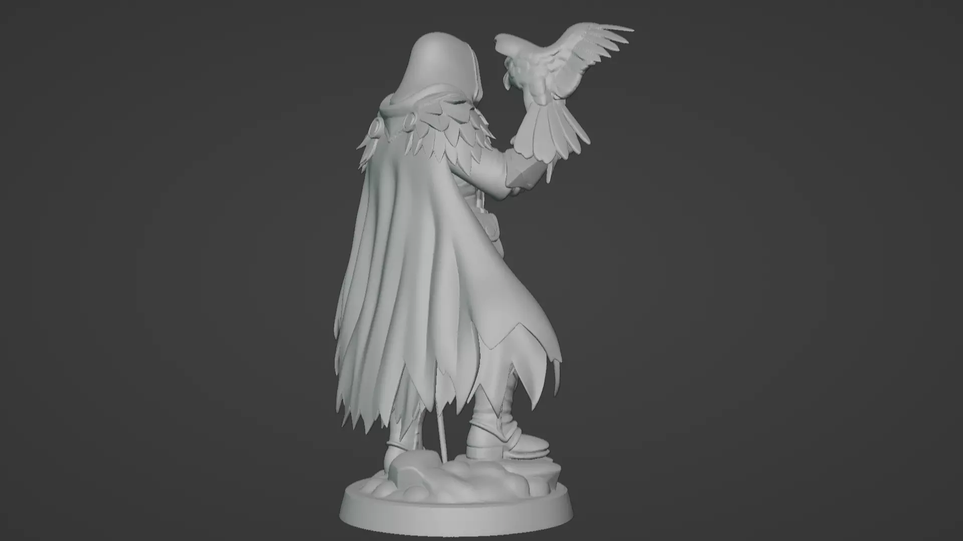 High Falconer Felgryn Ranger with Falcon 3D print model_53