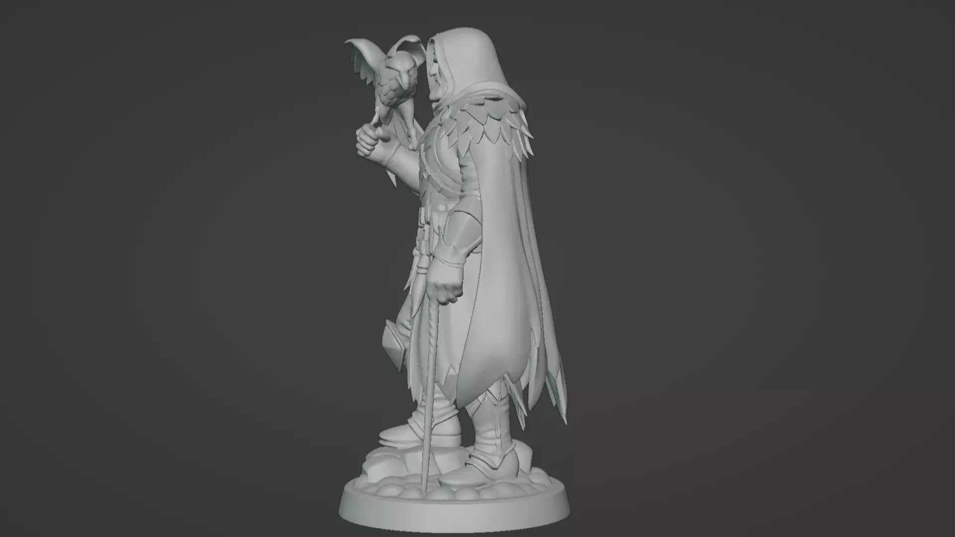 High Falconer Felgryn Ranger with Falcon 3D print model_38