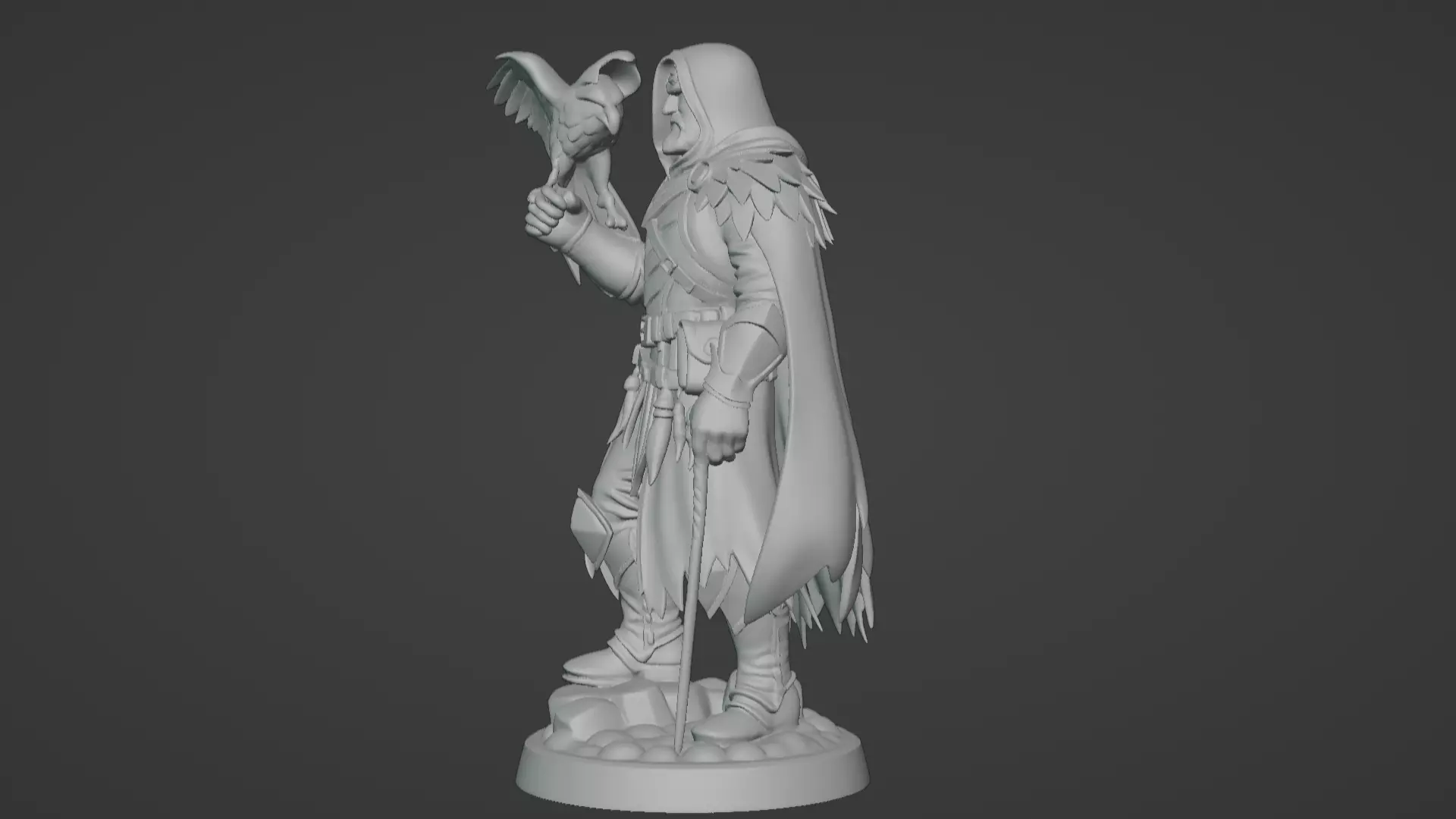 High Falconer Felgryn Ranger with Falcon 3D print model_36