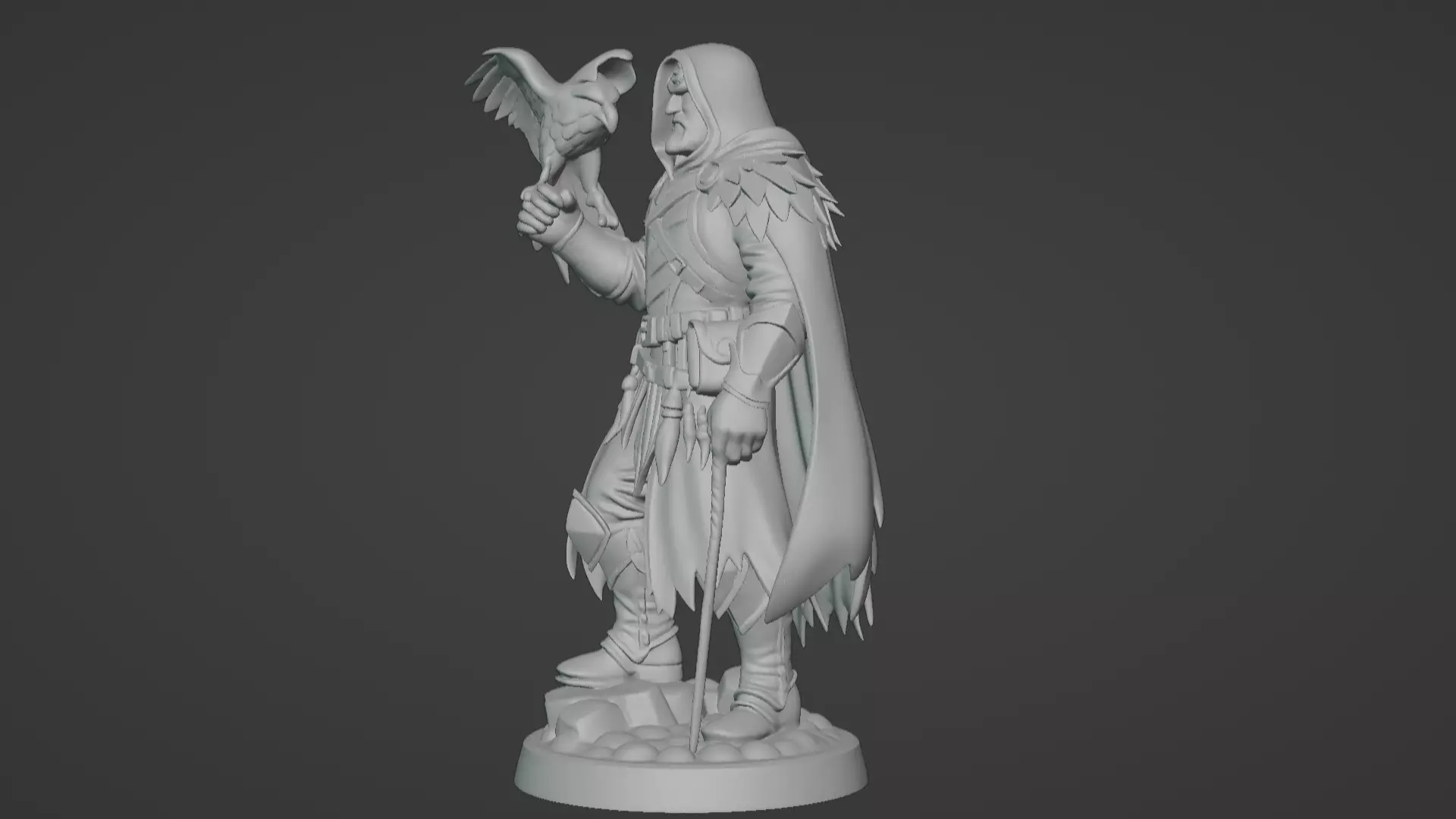 High Falconer Felgryn Ranger with Falcon 3D print model_42