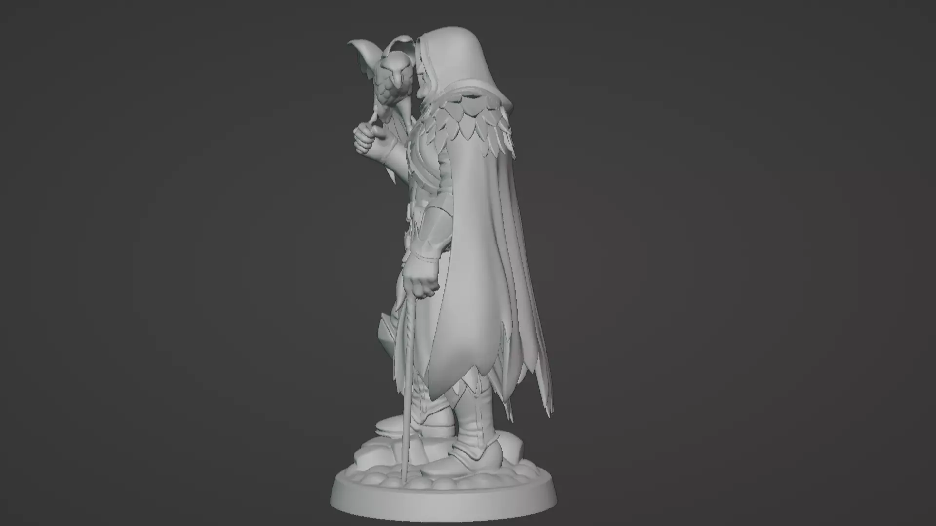High Falconer Felgryn Ranger with Falcon 3D print model_52