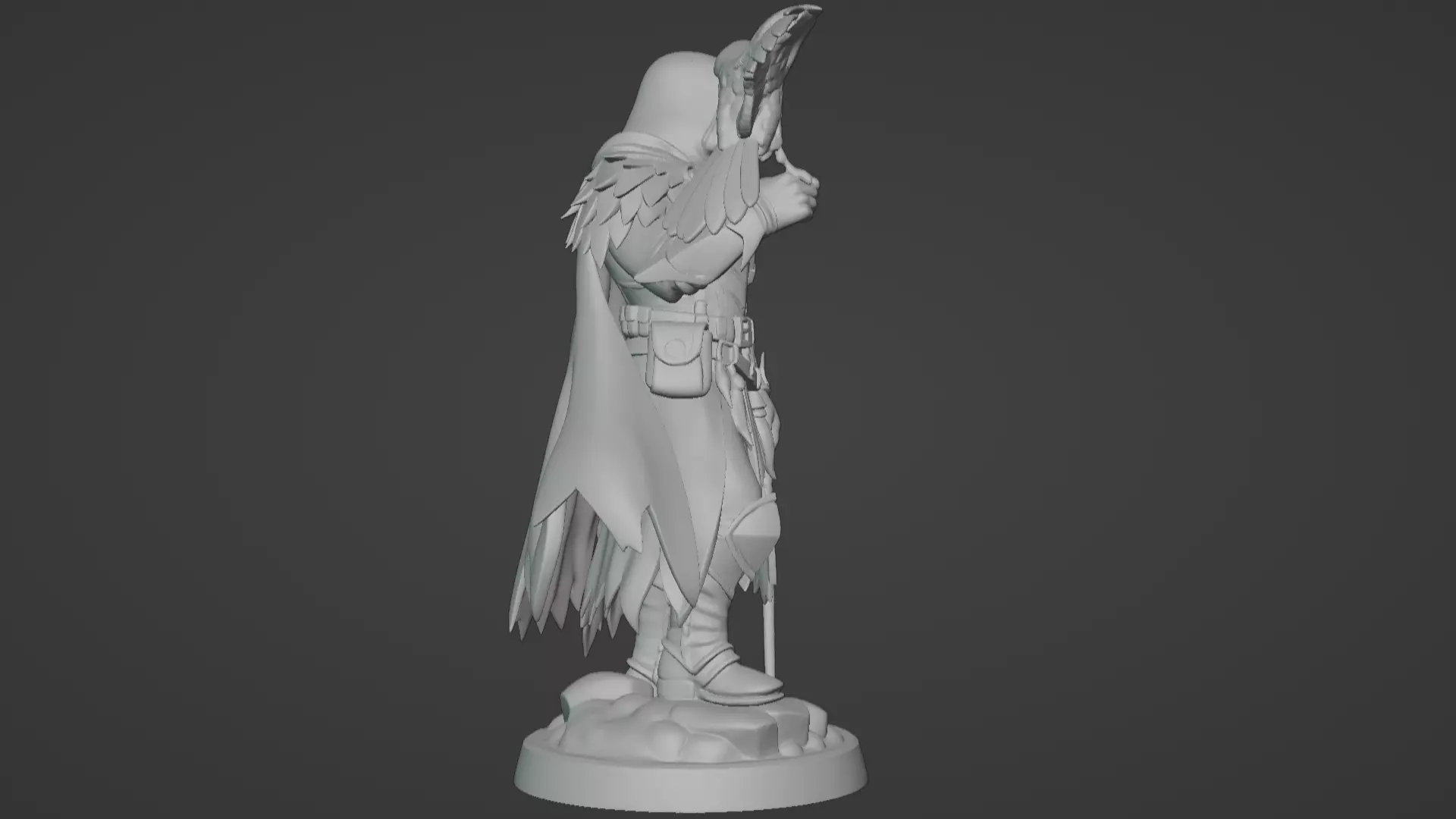 High Falconer Felgryn Ranger with Falcon 3D print model_19