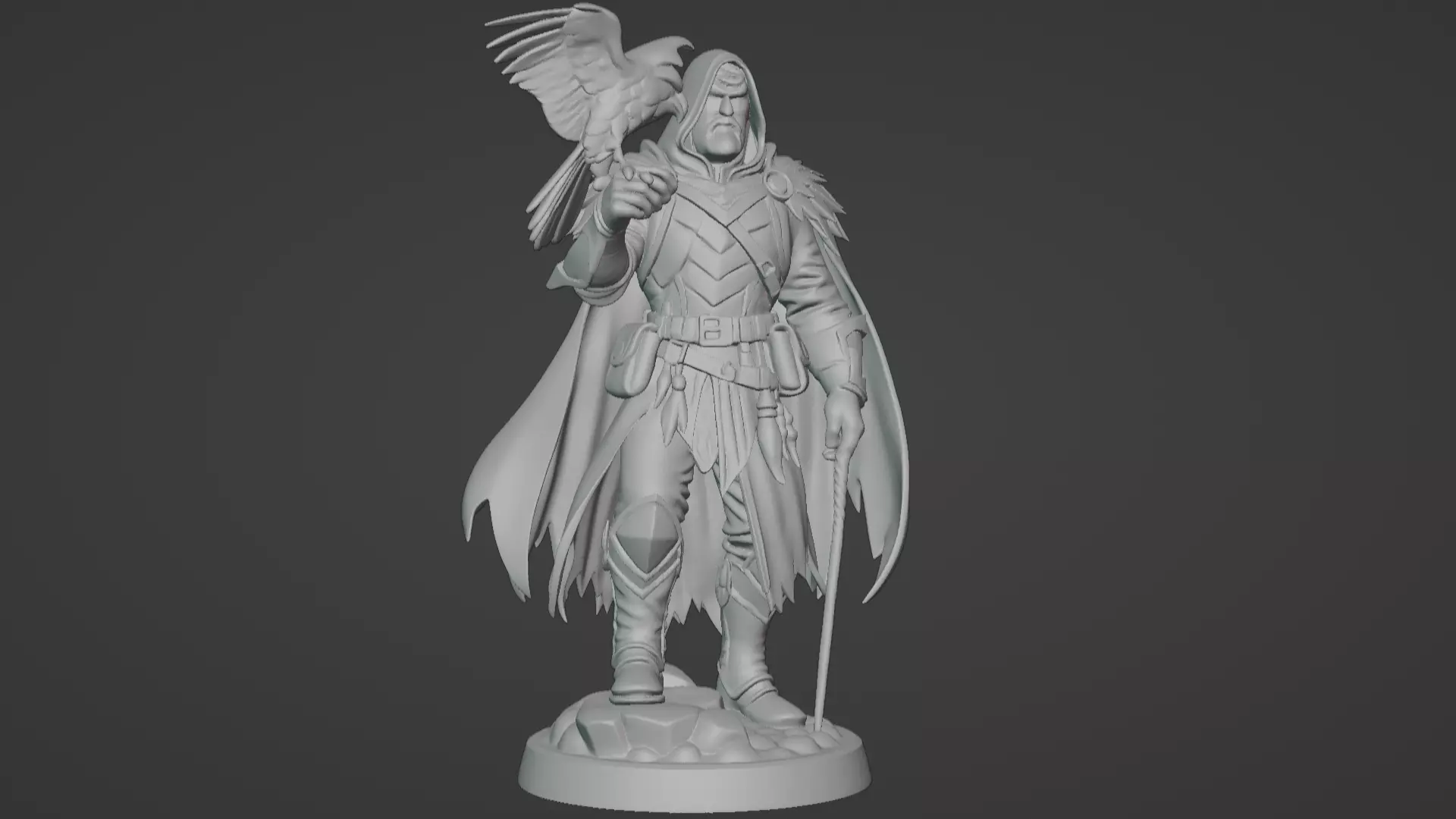 High Falconer Felgryn Ranger with Falcon 3D print model_5