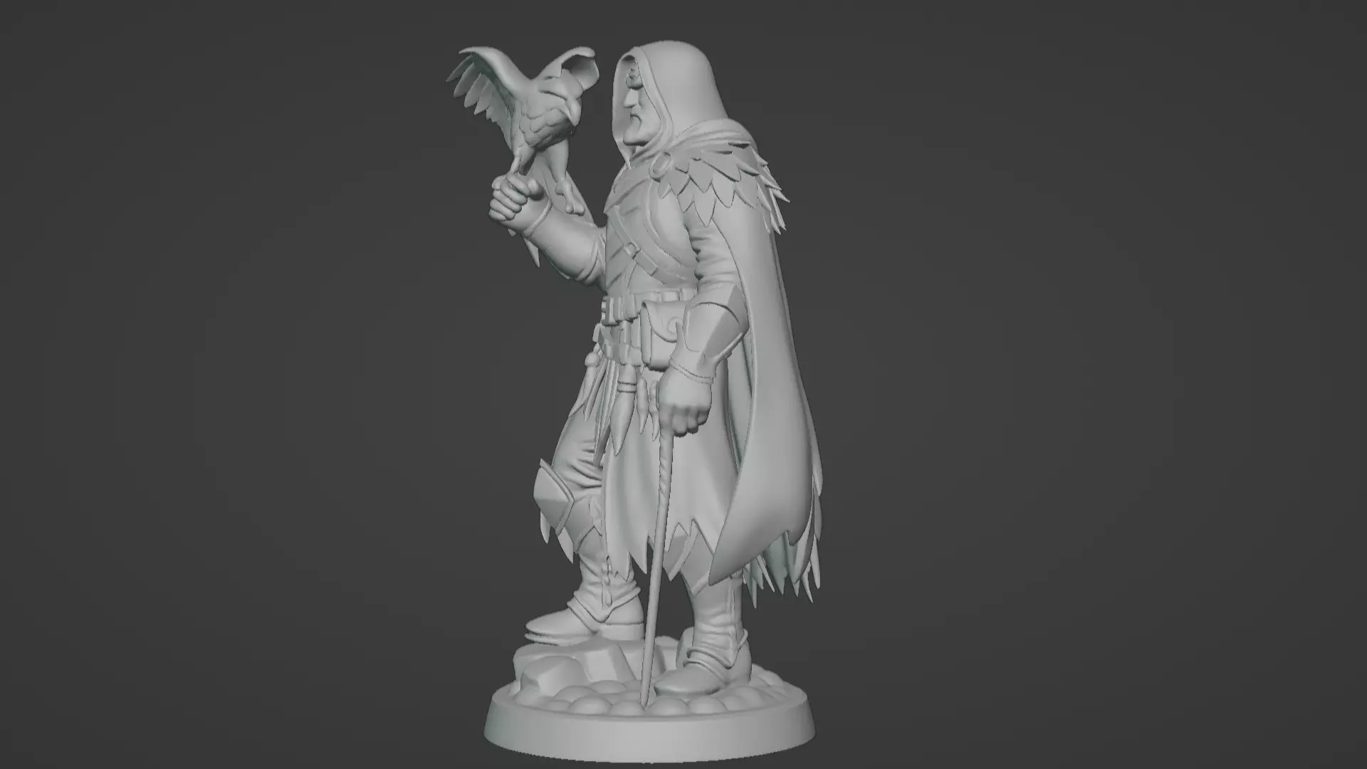 High Falconer Felgryn Ranger with Falcon 3D print model_40