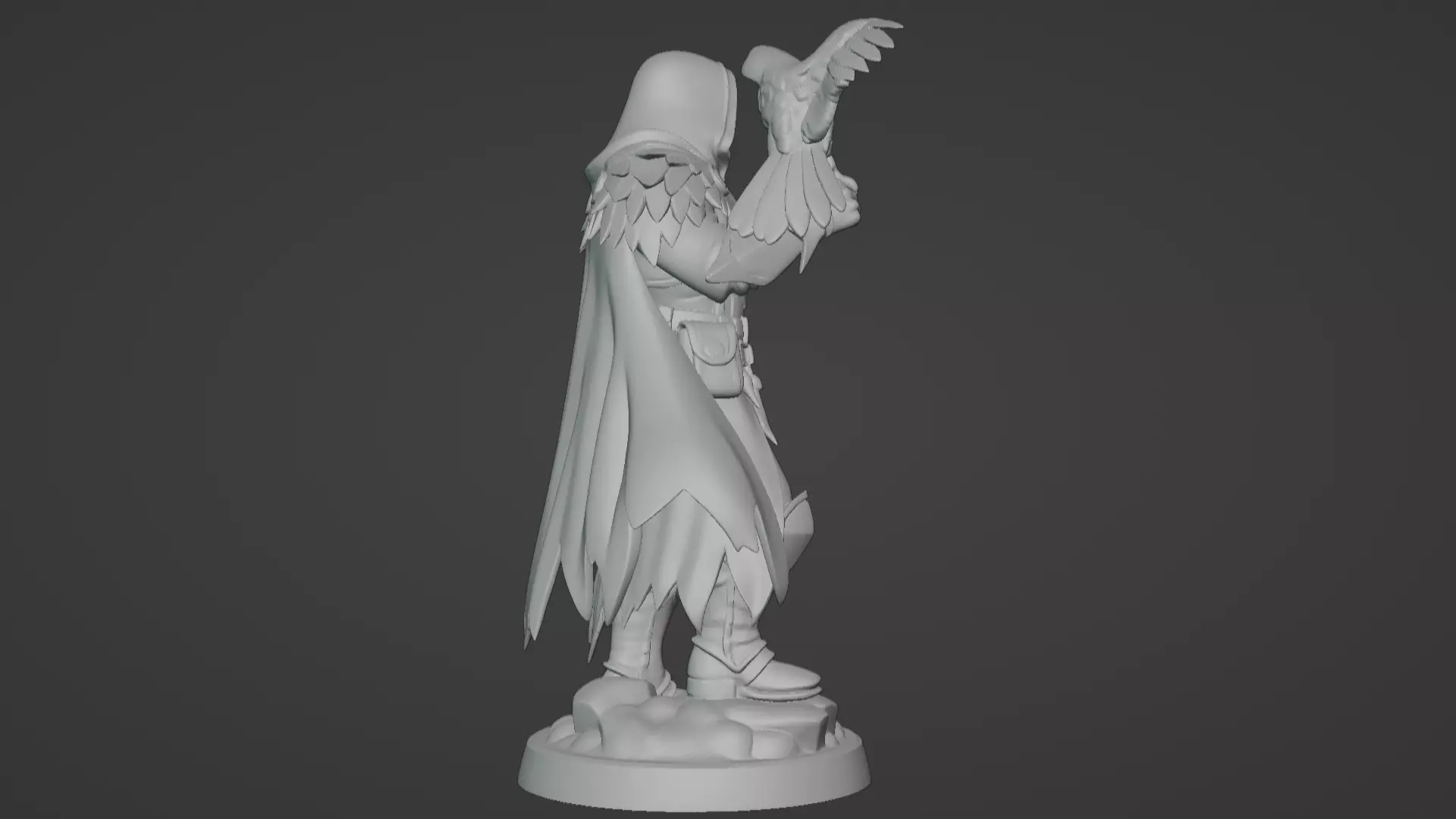 High Falconer Felgryn Ranger with Falcon 3D print model_24