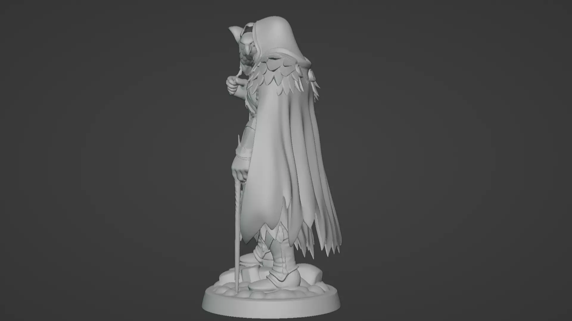 High Falconer Felgryn Ranger with Falcon 3D print model_50