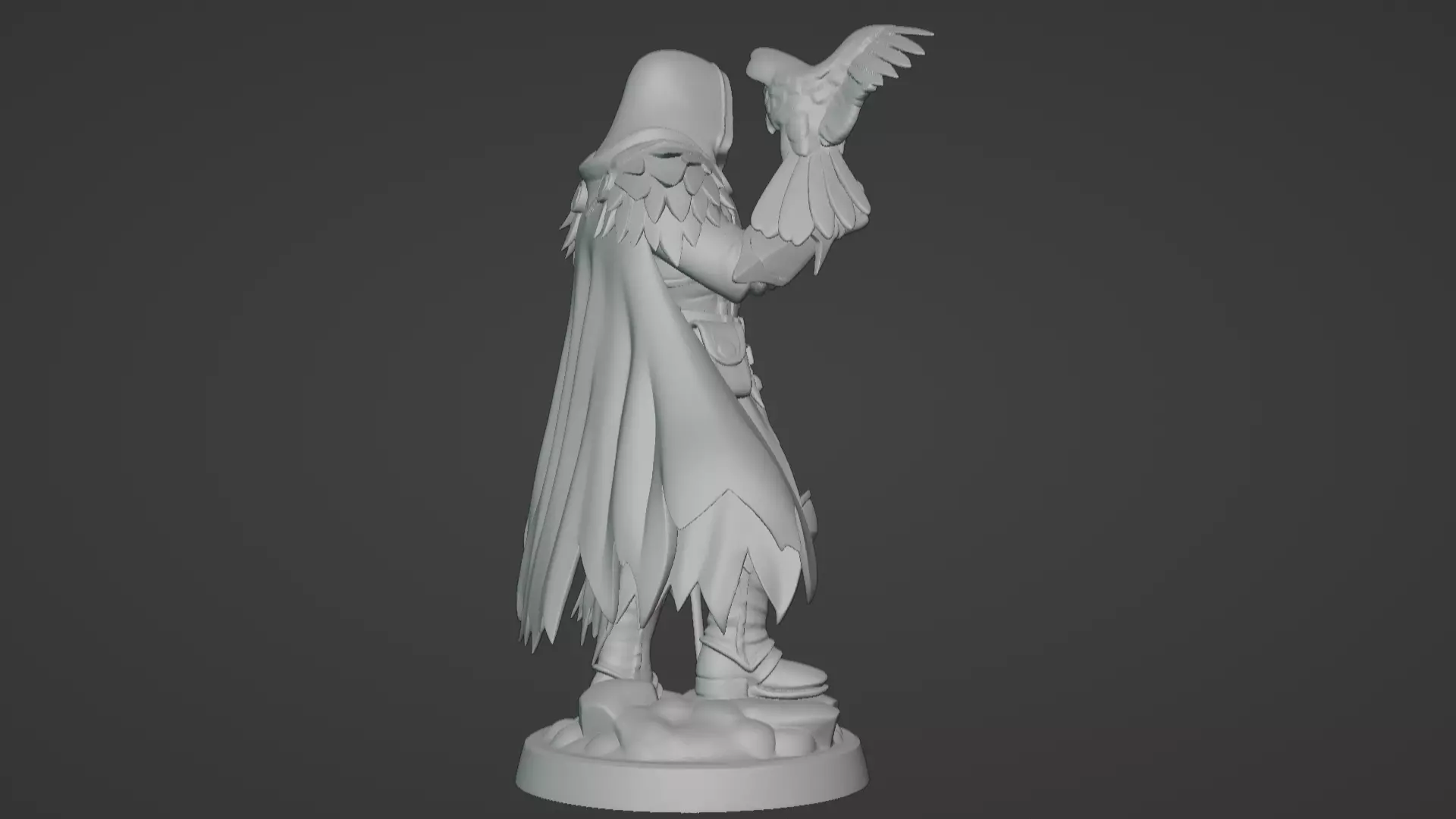 High Falconer Felgryn Ranger with Falcon 3D print model_29