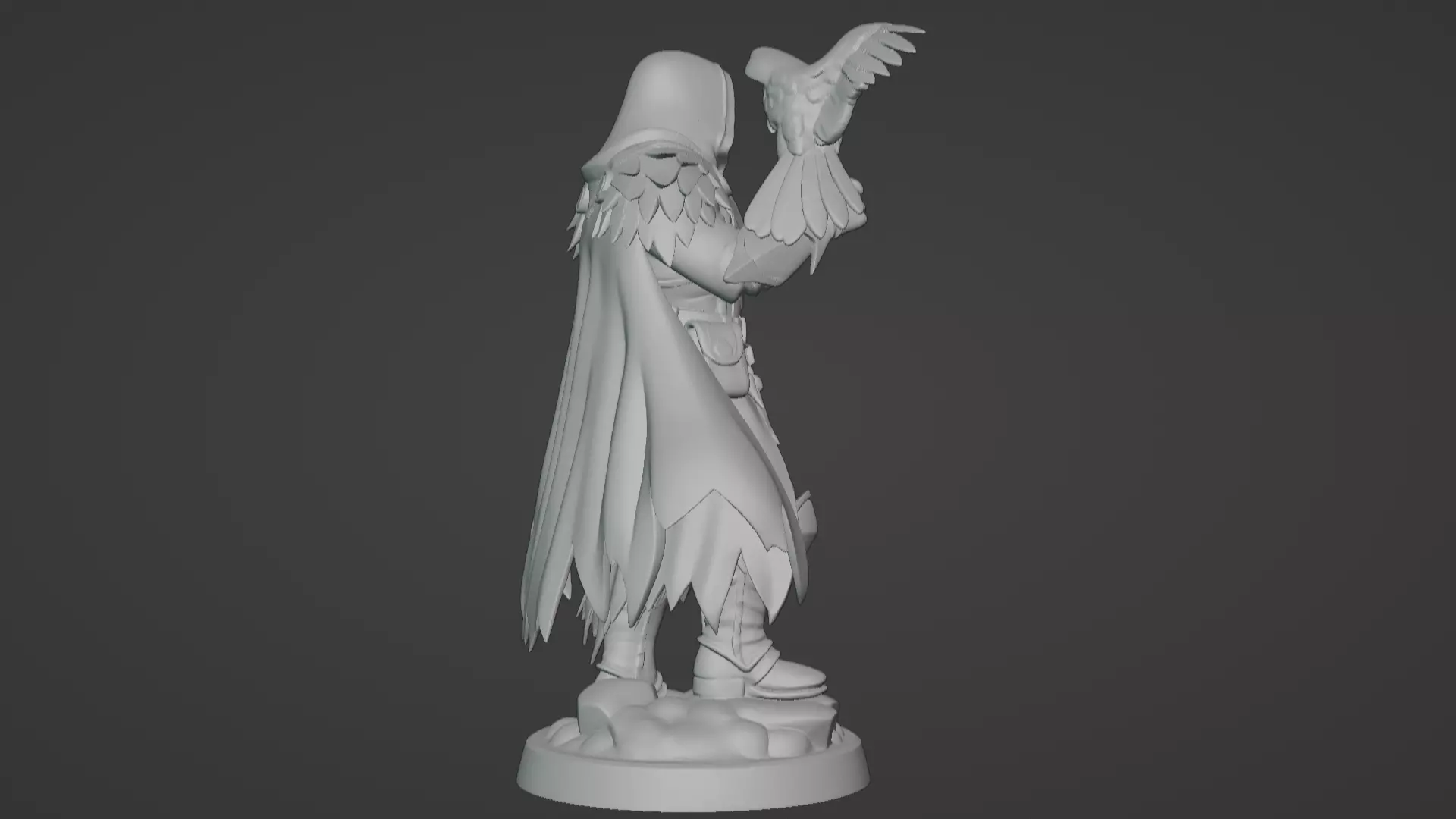 High Falconer Felgryn Ranger with Falcon 3D print model_26