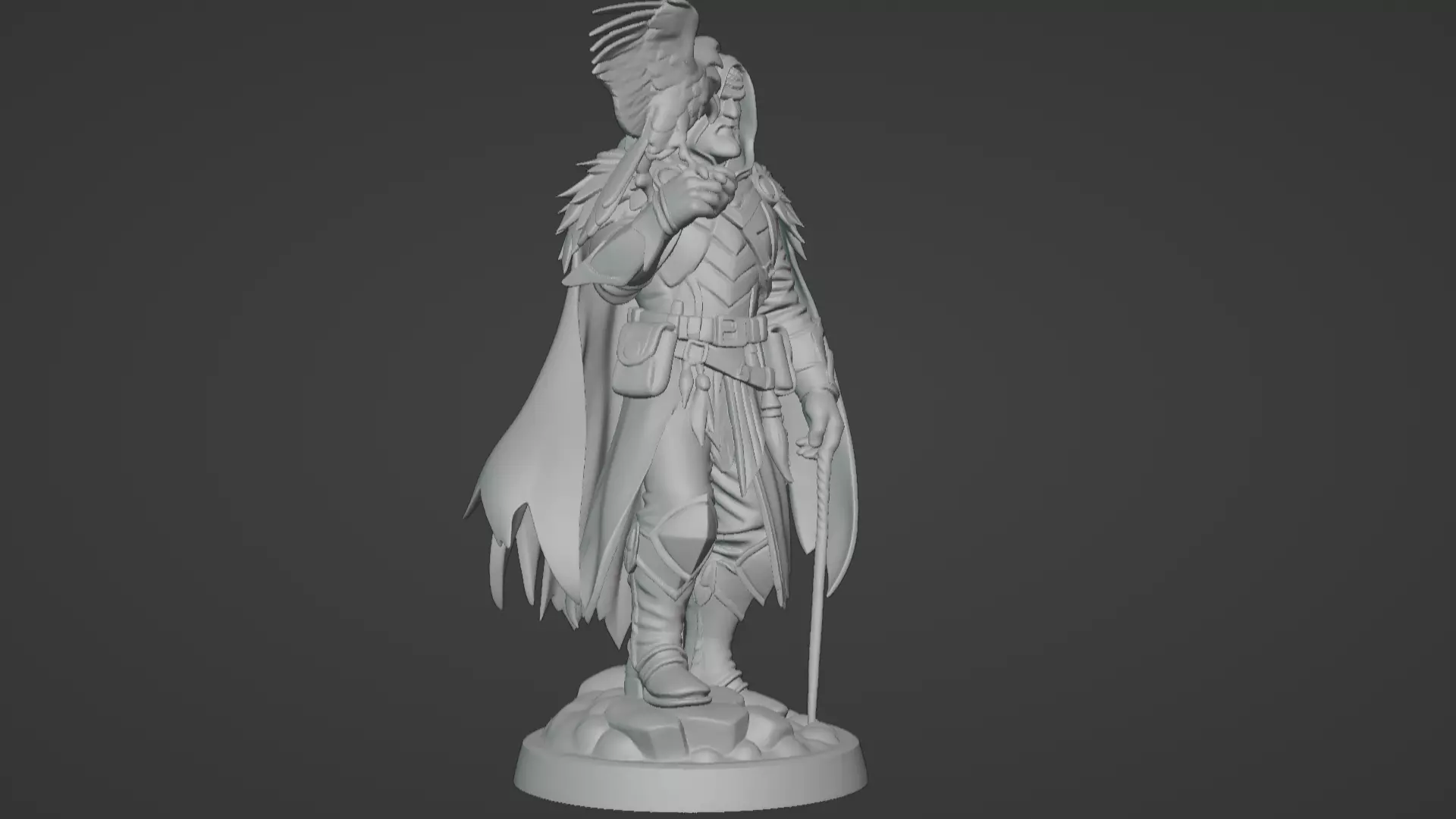 High Falconer Felgryn Ranger with Falcon 3D print model_8