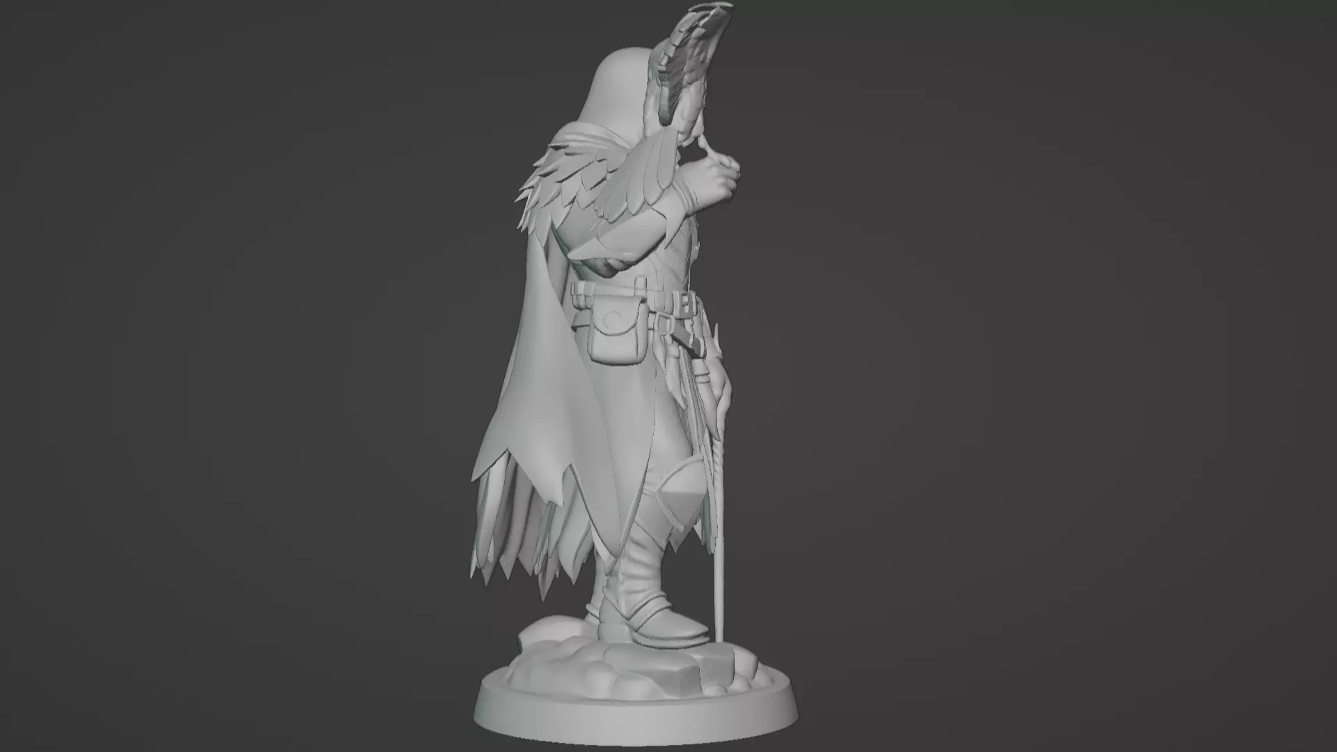 High Falconer Felgryn Ranger with Falcon 3D print model_18