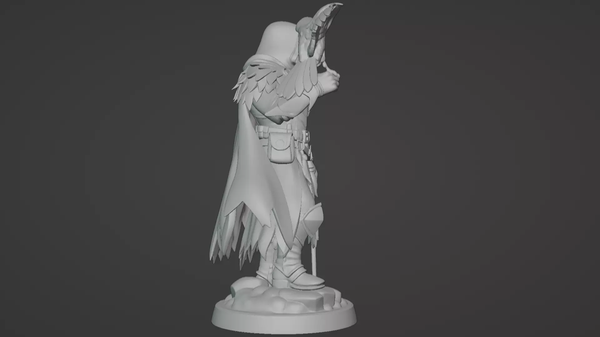 High Falconer Felgryn Ranger with Falcon 3D print model_25